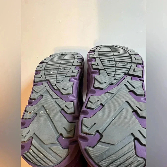 Lands End Girls Pink Purple Snow Winter Boots Size 1 GUC - Picture 3 of 8